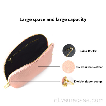 Aangepaste Multifunctionele Pebble Leather Cosmetische Tas Tas Tas